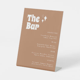 Retro Vintages einfaches, modernes Hochzeitssymbol Sockelschild