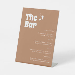 Retro Vintages einfaches, modernes Hochzeitssymbol Sockelschild