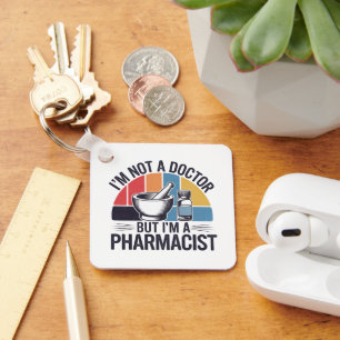 Retro Vintages farbiges Designgeschenk für Apothek Schlüsselanhänger