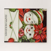 Retro-Vintages Ferien-Schneemann-Puzzle Puzzle (Horizontal)