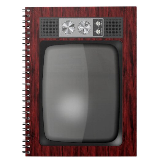Retro Vintages FernsehSet Notizblock (Vorderseite)