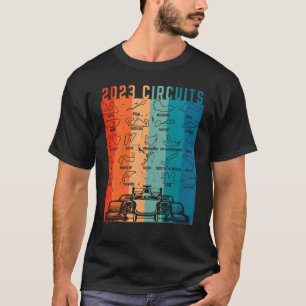 Retro Vintages Formel-Racing-Rennstrecke T-Shirt