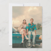 Retro Vintages Foto Hochzeit Einladung (Rückseite)