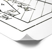 Retro-Vintages französisches Kleidungsmuster Poster (Ecke)