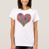 Retro Vintages Friedensherz T-Shirt (Vorderseite)