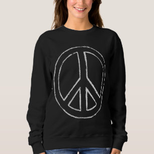Retro Vintages Friedenszeichen Hand ziehen 1 Sweatshirt