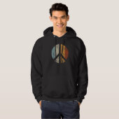 Retro-Vintages Friedenszeichen Hoodie (Vorne ganz)