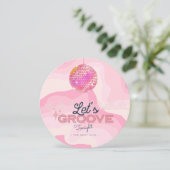 Retro Vintages Geburtstagsthema, Diskothek Einladung (Stehend Vorderseite)