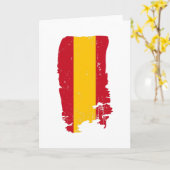 Retro-Vintages Geschenk der spanischen Flagge Rot Karte (Gelbe Blume)