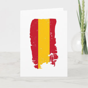 Retro-Vintages Geschenk der spanischen Flagge Rot Karte
