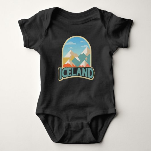 Retro Vintages Geschenk Islands, das Baby Strampler (Vorderseite)