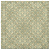 Retro Vintages grünes und gelbes Muster Stoff (Muster)