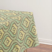 Retro Vintages grünes und gelbes Muster Tischdecke (Beispiel)
