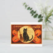 Retro Vintages Halloween ein frohes Halloween Postkarte (Stehend Vorderseite)
