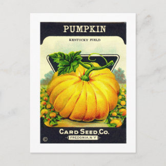 Retro-Vintages Halloween-Kürbiskernpaket Postkarte