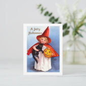Retro Vintages Halloween lustiges Halloween Feiertagspostkarte (Stehend Vorderseite)