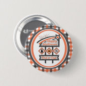 Retro Vintages Halloween-Zeichen - Trick oder Tret Button (Vorne & Hinten)