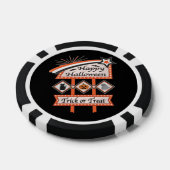 Retro Vintages Halloween-Zeichen - Trick oder Tret Pokerchips (Einzeln)