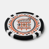 Retro Vintages Halloween-Zeichen - Trick oder Tret Pokerchips (Einzeln)