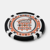 Retro Vintages Halloween-Zeichen - Trick oder Tret Pokerchips (Einzeln)