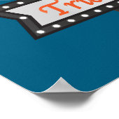 Retro Vintages Halloween-Zeichen - Trick oder Tret Poster (Ecke)