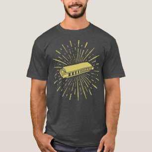 Retro-Vintages Harmonica-Cooles Instrument T-Shirt
