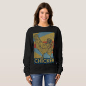 Retro-Vintages Hühnchen Sweatshirt (Vorne ganz)