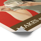 Retro-Vintages Kaffeepopster, 1940er-1950er Poster (Ecke)