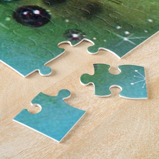 Retro Vintages Kitty-Weihnachtsfestliches Puzzle (Seite)