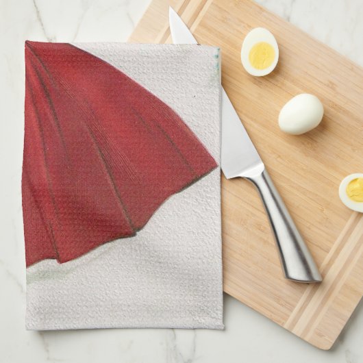 Retro Vintages Küchentuch Weihnachtsdame Holiday (Viertel Falte)