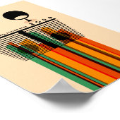 Retro Vintages Kunstwerk des Mitteljahrhunderts Poster (Ecke)