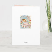 Retro-Vintages Mädchen Karte (Rückseite)