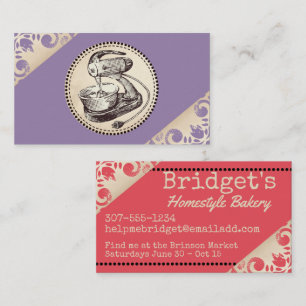 Retro Vintages Mischpult Backen Visitenkarte