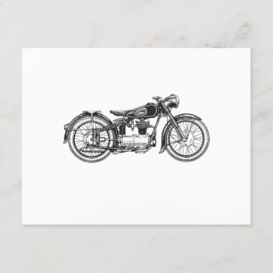 Retro Vintages Motorrad _ I Liebe Mein Motorrad Begleitkarte