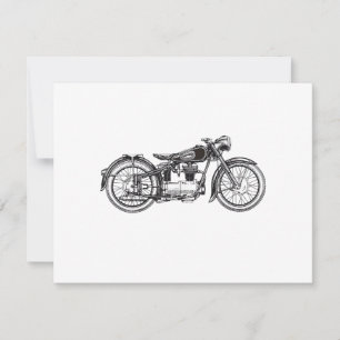 Retro Vintages Motorrad _ I Liebe Mein Motorrad Dankeskarte