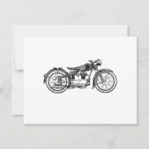 Retro Vintages Motorrad _ I Liebe Mein Motorrad Feiertagskarte