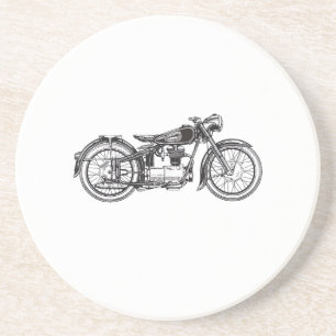 Retro Vintages Motorrad _ I Liebe Mein Motorrad Getränkeuntersetzer