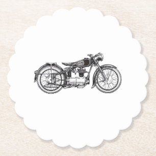 Retro Vintages Motorrad _ I Liebe Mein Motorrad Untersetzer