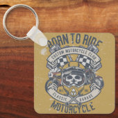 Retro-Vintages Motorrad Schlüsselanhänger (Vorderseite)