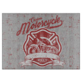 Retro-Vintages Motorraddesign Schneidebrett (Vorderseite)