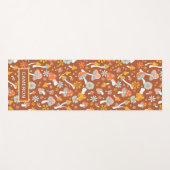 Retro-Vintages Mushroom-Blume Muster Yogamatte (Vorderseite (Horizontal))