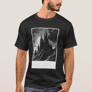 Retro Vintages Mythisches Mittelalter Burg Dark Fa T-Shirt