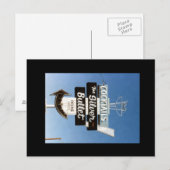 Retro Vintages Neonzeichen. Postkarte (Vorne/Hinten)