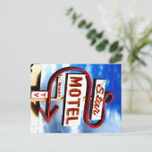 Retro-Vintages Neonzeichen Postkarte (Stehend Vorderseite)