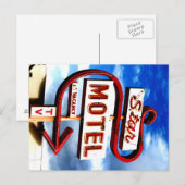 Retro-Vintages Neonzeichen Postkarte (Vorne/Hinten)