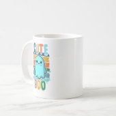 Retro Vintages Niedliches Halloween-Ghost Kaffeetasse (Vorderseite Links)