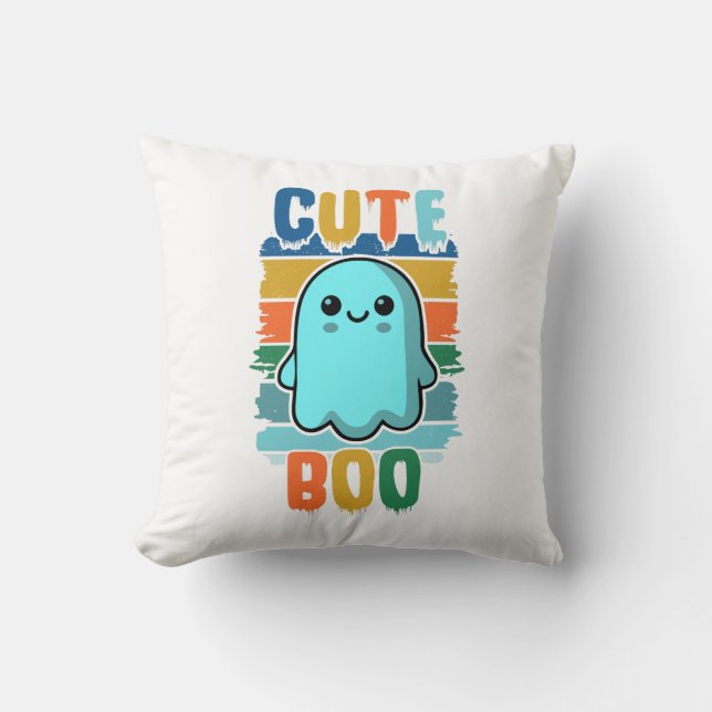 Retro Vintages Niedliches Halloween-Ghost Kissen (Vorderseite)