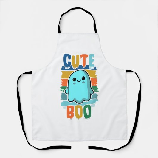 Retro Vintages Niedliches Halloween-Ghost Schürze (Vorderseite)