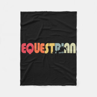 Retro Vintages Pferdereiten Reitpferd Reitausflug  Fleecedecke