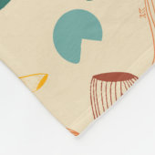 Retro Vintages Pilz Fleecedecke (Ecke)